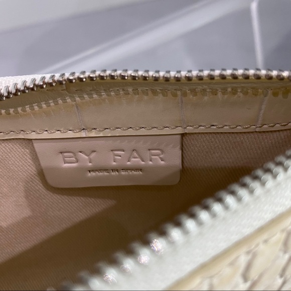 By Far Mini Rachel Cream Embossed Leather - Picture 3 of 4